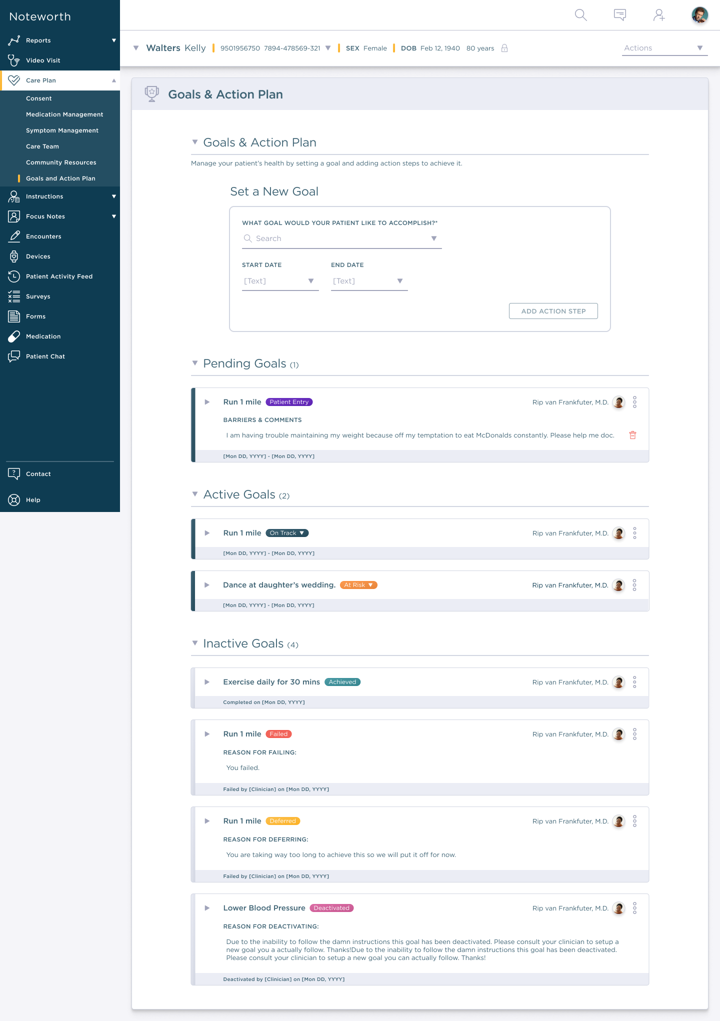 Goal submitted state