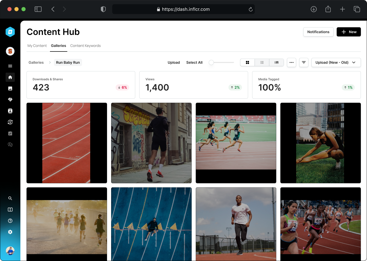 Redesigned gallery view