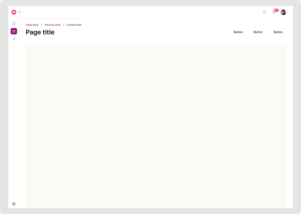 Collapsed sidebar — icon rail
